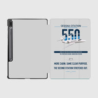 Thumbnail for Cessna Citation 550 - Citation II design on light gray samsung tablet tablet case