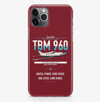 Thumbnail for Daher TBM 960 design on dark red magsafe iphone case, for iPhone Pro Max
