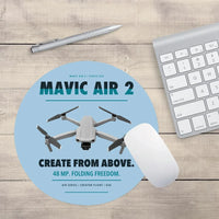 Thumbnail for DJI Mavic Air 2 design on light blue round mouse pad