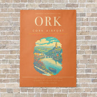 Thumbnail for Cork Airport ORK - Canvas Framed - Orange