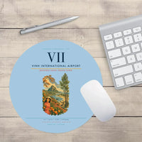 Thumbnail for Vinh International Airport (VII) design on light blue round mouse pad