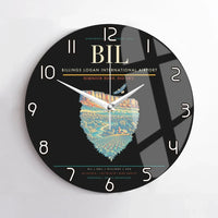 Thumbnail for Billings Logan International Airport BIL Wall-Clock No-Frame - Black
