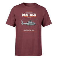 Thumbnail for Airbus Helicopters AS565 MBe Panther design on dark red t-shirt, single-side print