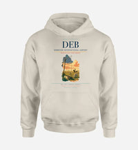 Thumbnail for Debrecen International Airport (DEB) design on khaki hoodie single-side print