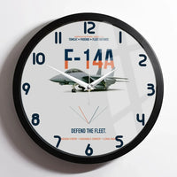 Thumbnail for F-14A Tomcat Defend The Fleet design on light gray framed wall clock
