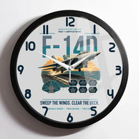 Thumbnail for F-14D Tomcat design on light gray framed wall clock