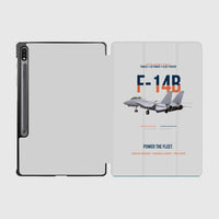 Thumbnail for F-14B Tomcat Power The Fleet design on light gray samsung tablet tablet case