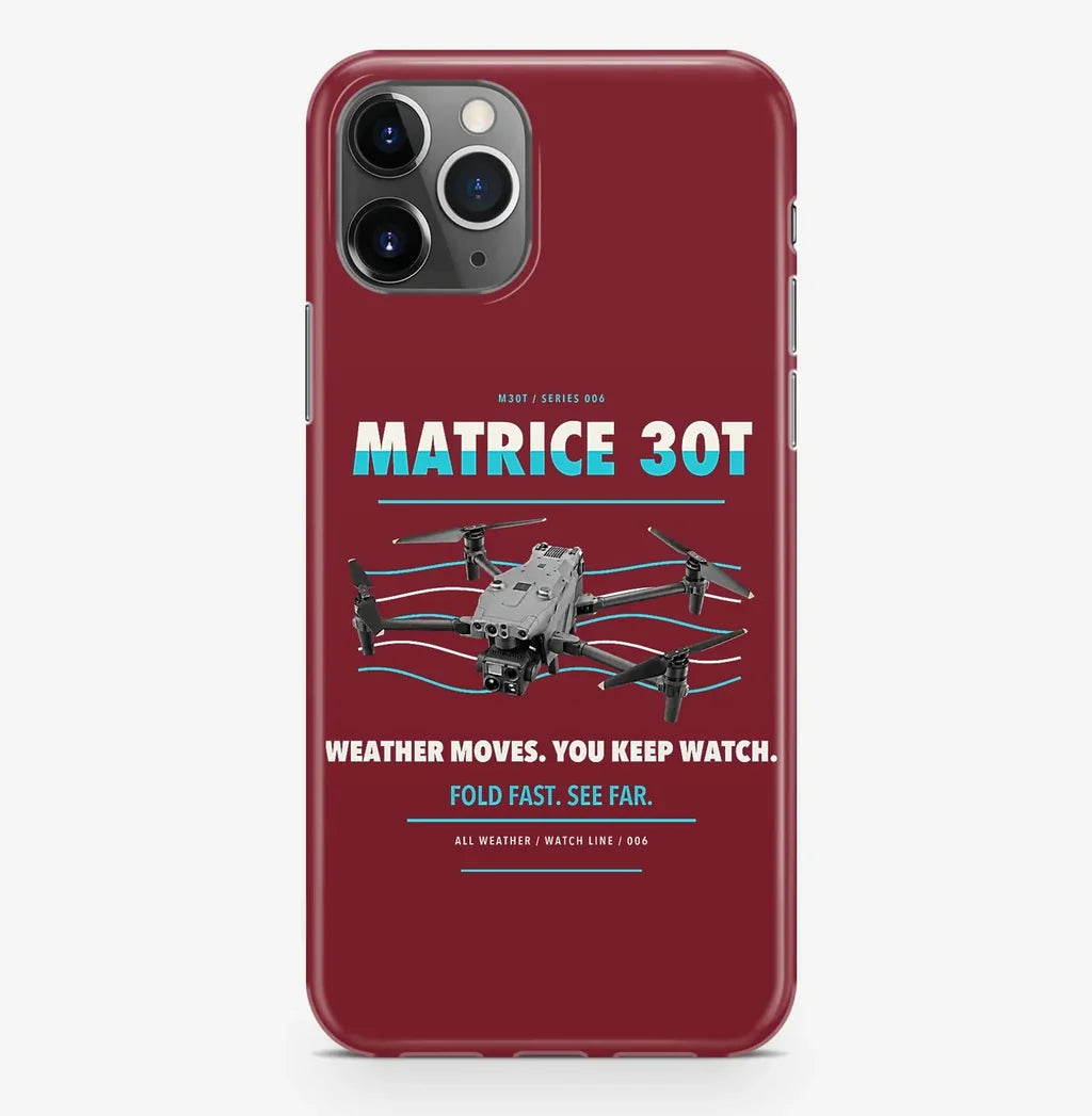 DJI Matrice 30T Case ProMax design on dark red iphone case promax