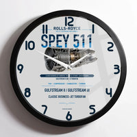 Thumbnail for SPEY 511 design on light gray framed wall clock