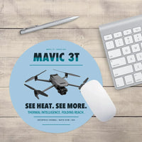 Thumbnail for DJI Mavic 3 Thermal design on light blue round mouse pad
