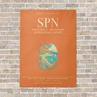 Thumbnail for Francisco C. Ada Saipan International Airport SPN - Canvas Framed - Orange