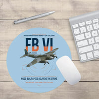 Thumbnail for de Havilland Mosquito FB VI design on light blue round mouse pad