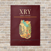 Thumbnail for Jerez Airport XRY vertical canvas print - no frame - dark red background