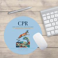 Thumbnail for Casper–Natrona County International Airport (CPR) design on light blue round mouse pad