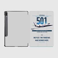 Thumbnail for Cessna 501 Citation I SP design on light gray samsung tablet tablet case
