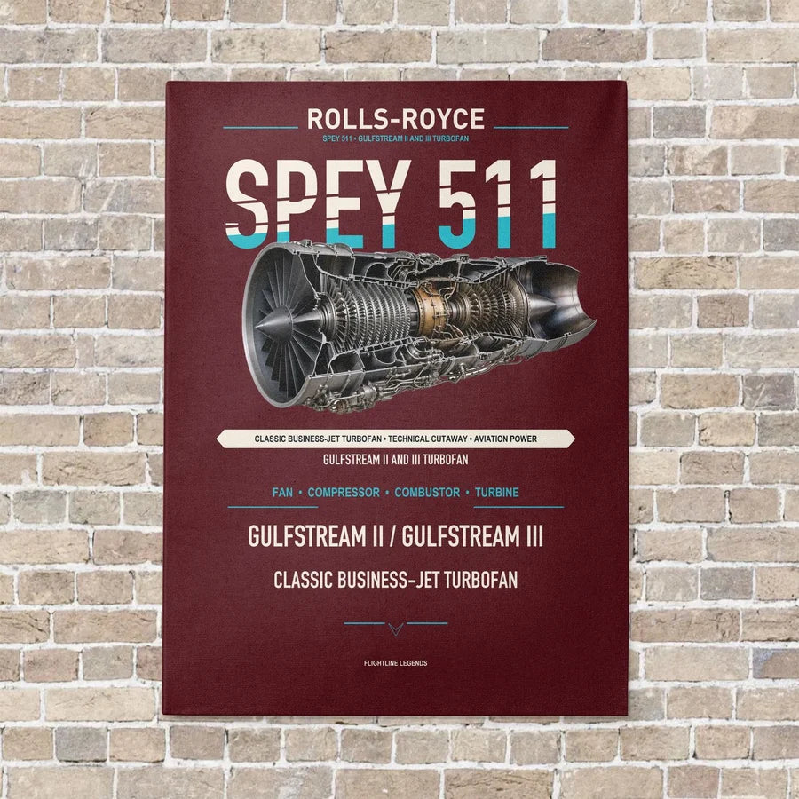 SPEY 511 vertical canvas print - no frame - dark red background