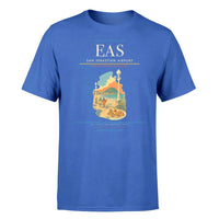 Thumbnail for San Sebastián Airport (EAS) T-Shirt single-side front print in Blue | san-sebastián-airport-eas-double-side-t-shirt