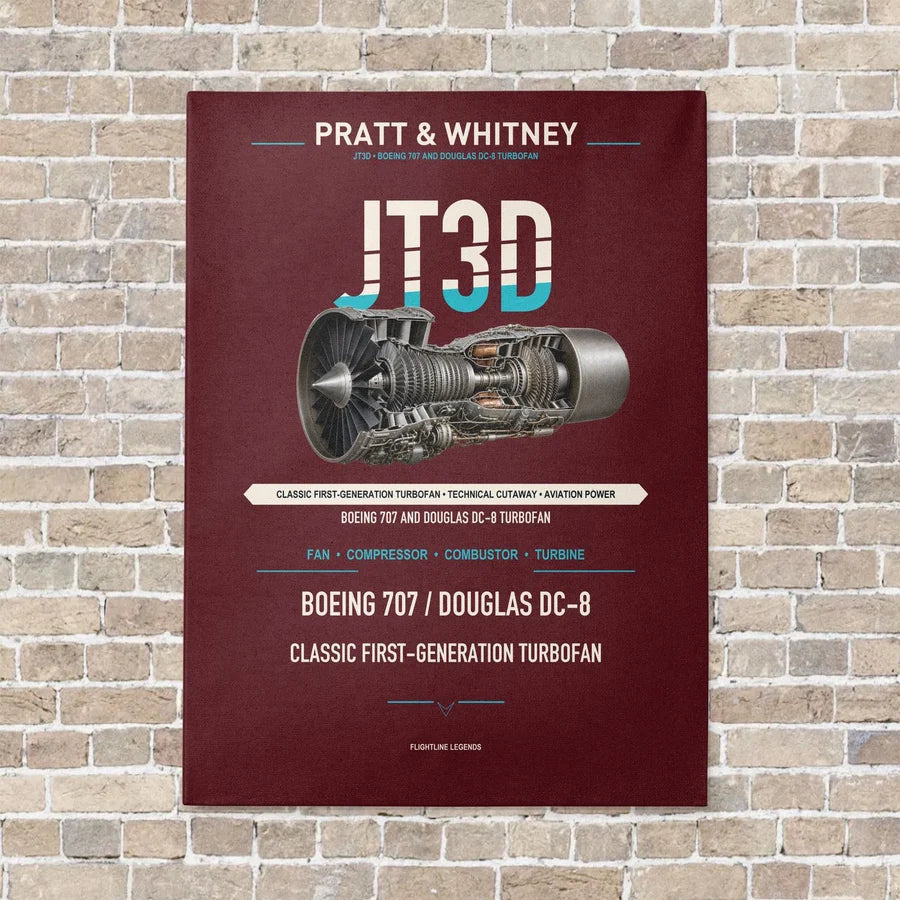 JT3D vertical canvas print - no frame - dark red background