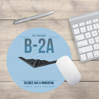 Thumbnail for B-2A Spirit design on light blue round mouse pad