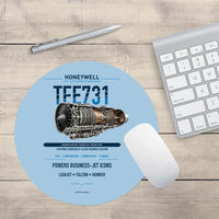 Thumbnail for TFE731 design on light blue round mouse pad