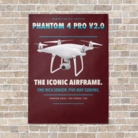 Thumbnail for DJI Phantom 4 Pro V2.0 vertical canvas print - no frame - dark red background