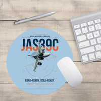 Thumbnail for Saab JAS 39C Gripen design on light blue round mouse pad