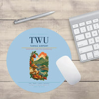 Thumbnail for Tawau Airport (TWU) design on light blue round mouse pad