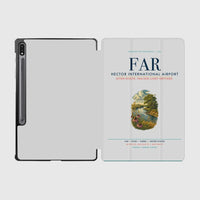 Thumbnail for Hector International Airport (FAR) design on light gray samsung tablet tablet case
