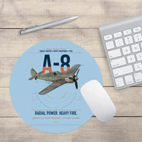 Thumbnail for Focke-Wulf Fw 190A-8 design on light blue round mouse pad