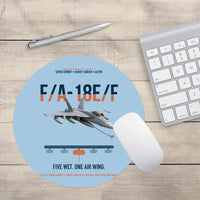 Thumbnail for F A-18E F Buddy Tanker design on light blue round mouse pad