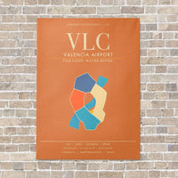 Thumbnail for Valencia Airport VLC - Canvas Framed - Orange