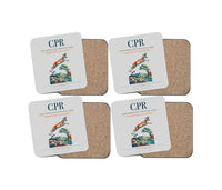 Thumbnail for Casper–Natrona County International Airport (CPR) design on light gray 4 pieces set coaster