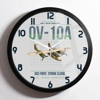 Thumbnail for OV-10A Bronco design on light gray framed wall clock