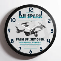 Thumbnail for DJI Spark design on light gray framed wall clock