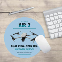 Thumbnail for DJI Air 3 design on light blue round mouse pad