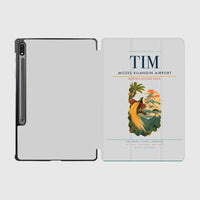 Thumbnail for Mozes Kilangin Airport (TIM) design on light gray samsung tablet tablet case