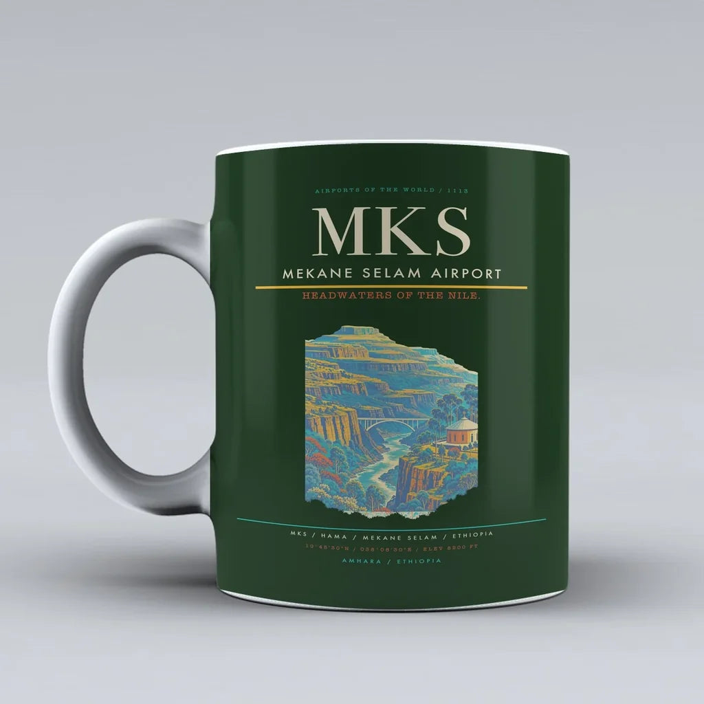 Mekane Selam Airport MKS Mug - Dark Green