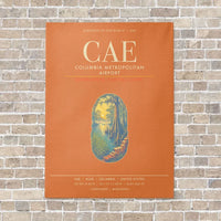 Thumbnail for Columbia Metropolitan Airport CAE - Canvas Framed - Orange