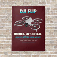 Thumbnail for DJI Flip vertical canvas print - no frame - dark red background