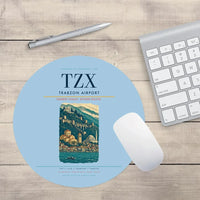 Thumbnail for Trabzon Airport (TZX) design on light blue round mouse pad