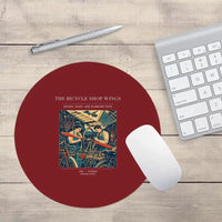Thumbnail for VINTAGE G4323 - The Bicycle Shop Wings - Designed Mouse Pads design on darkred round