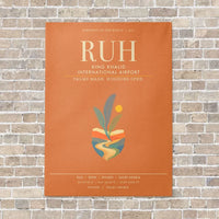 Thumbnail for King Khalid International Airport RUH - Canvas Framed - Orange