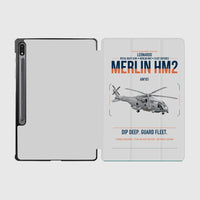 Thumbnail for Leonardo AW101 Merlin HM2 design on light gray samsung tablet tablet case