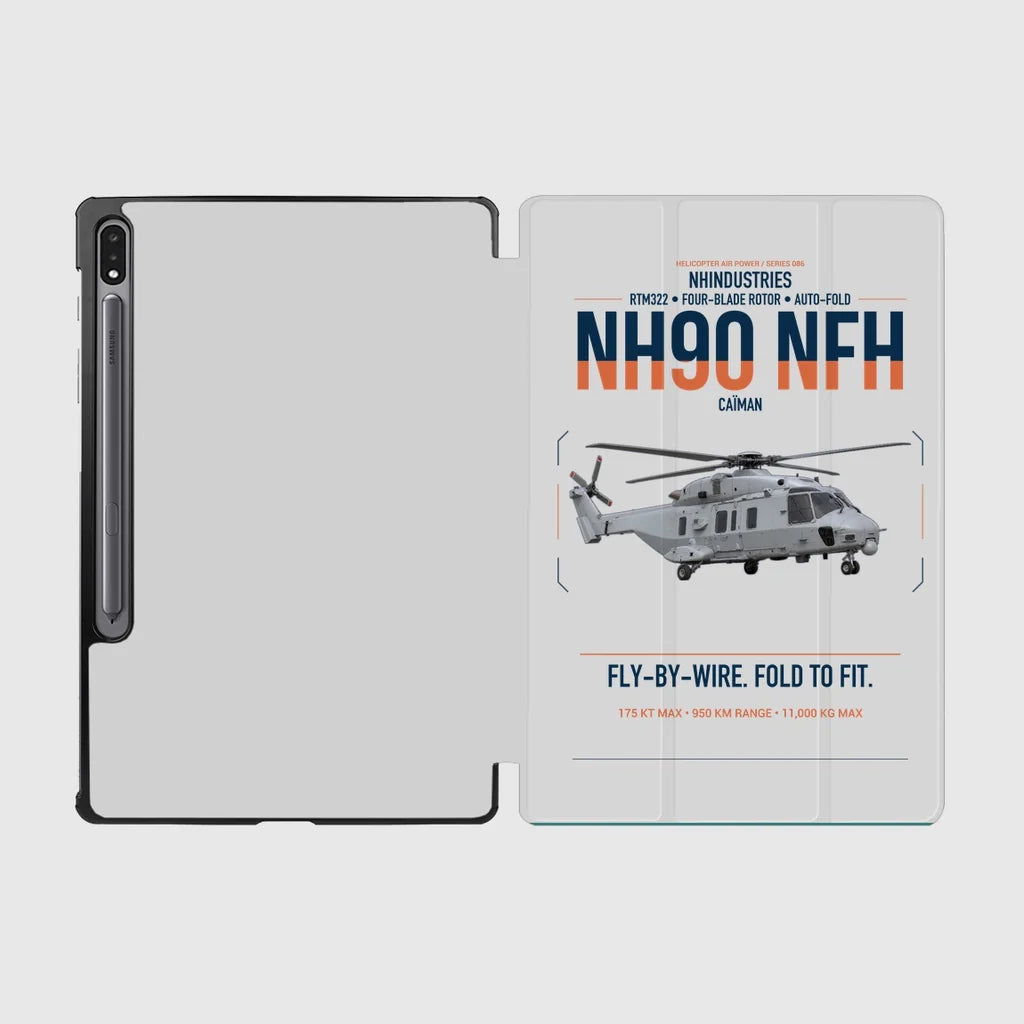 NHIndustries NH90 NFH Caïman design on light gray samsung tablet tablet case