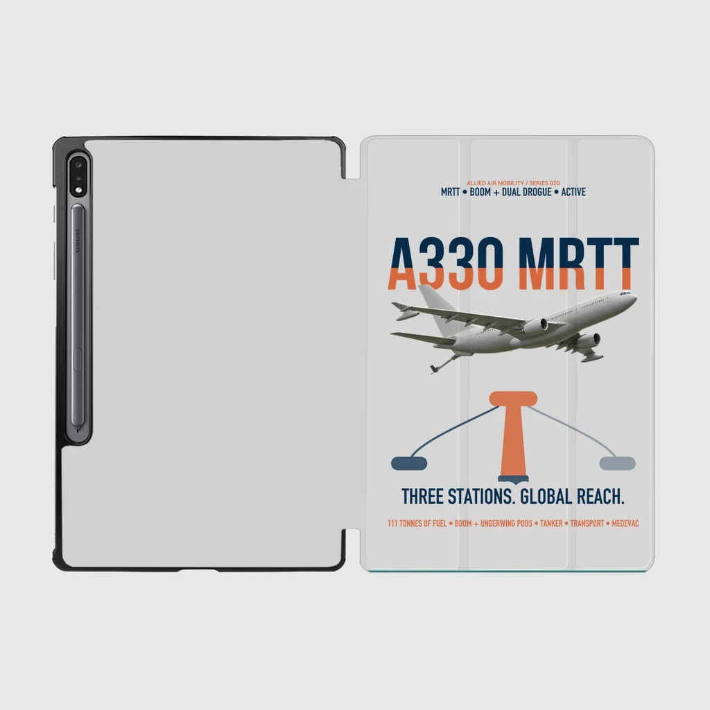 Airbus A330 MRTT design on light gray samsung tablet tablet case