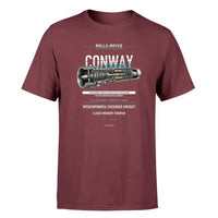Thumbnail for CONWAY design on dark red single side