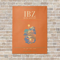 Thumbnail for Ibiza Airport IBZ - Canvas Framed - Orange