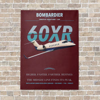 Thumbnail for Bombardier Learjet 60XR vertical canvas print - no frame - dark red background