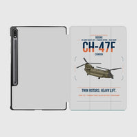 Thumbnail for Boeing CH-47F Chinook design on light gray samsung tablet tablet case