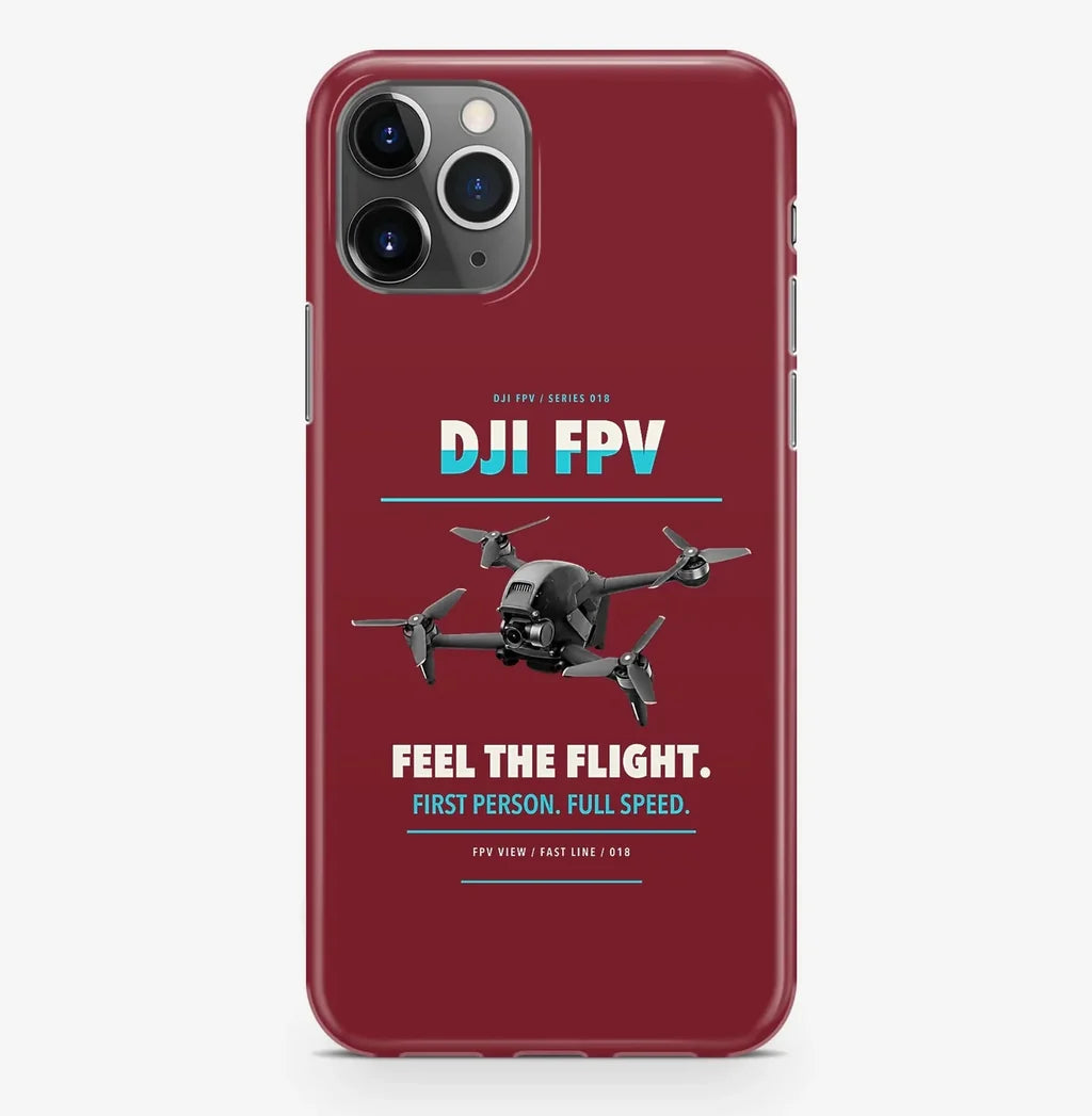 DJI FPV Case ProMax design on dark red iphone case promax